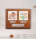 Budget Personalised Commemorative Plaque for Mother (Porcelain on Wood)
