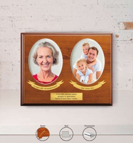 Personalised Commemorative Plaque for Father (Porcelain on Wood)