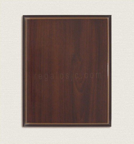 Rectangular walnut wooden base for crest plaques in several sizes