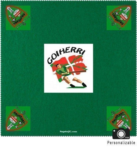 Custom game mat with 5 photos, in the centre and 4 corners