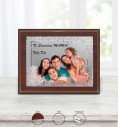Budget Personalised Aluminium Plaque on Wood  Dots Bevel