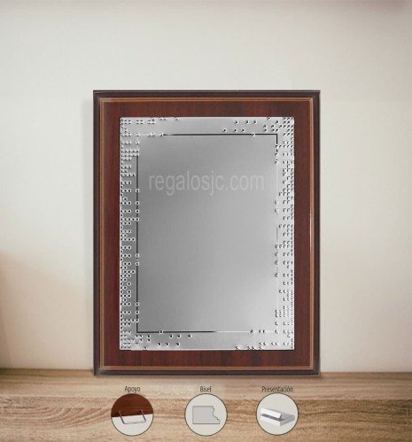 Budget tribute plaque with dotted bevel, vertical
