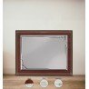 Commemorative plaque with straight-line bevel, walnut wood and U-shaped metal stand