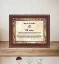Budget commemorative plaque with gold granite-effect two-tone plate