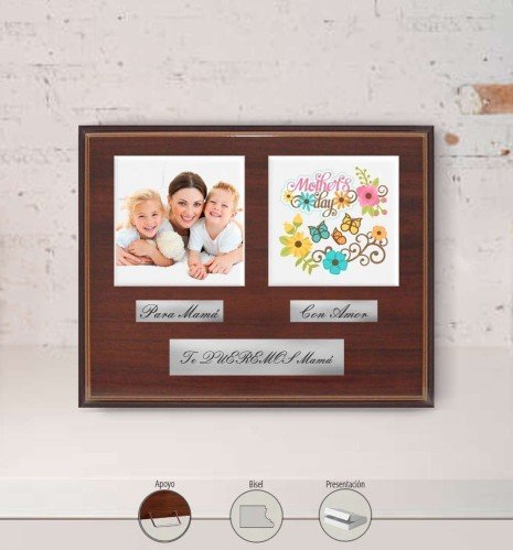 Placas conmemorativas personalizadas para regalar a una madre