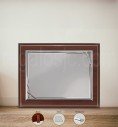 Premium tribute plaque with wooden stand and silver straight-line plate