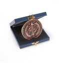 Blue Medal Case with Gold Clasp