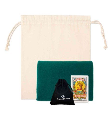 Mus set in a cotton bag with counters, cards and mat