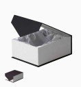 Black and White Trophy Case with Satin Interior: 165 x 135 x 70 mm