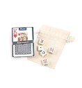 Conjunto sete de baraja con cartas de poker y dados poker