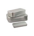 pack 10 cajas metálicas de aluminio rectangulares color plata