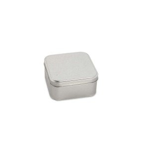 Caja Metálica de Aluminio Cuadrada Personalizada (10 × 10 × 5 cm)