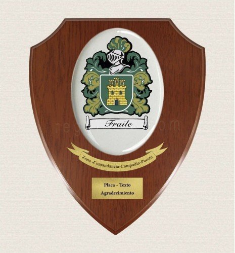 copy of Metopa Porcelana Redonda & madera Escudo