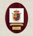 Metopa ovalada personalizada con porcelana cuadrada