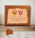 Premium Quality Personalised Aluminium Plaque on Wood  Scroll Design