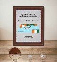 Budget Personalised Aluminium Plaque on Wood  Waves Bevel