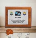 Personalised oak commemorative plaque with wave aluminium plate, police design