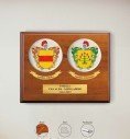 Slim Personalised Porcelain Plaque on Wood