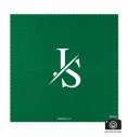 Tapete cartas verde de 50x50cm personalizado en el centro tu 1 logo o marca silueteado.