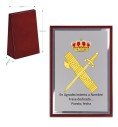 Metopa sobremesa madera cuña caoba escudo Guardia Civil personalada