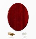 Oval mahogany wooden base for crest plaques, 255 x 193 x 19 mm