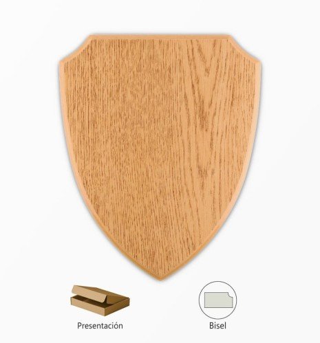 Madera escudo para metopa en roble natural