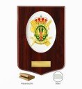 Guardia Civil Traffic School (ATGC) emblem crest plaque with plate and box