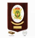 Metopa  de la Agrupación de Tráfico, escudo AT de la Guardia Civil