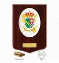 Metopa del Centro de Aranjuez de la Academia de Oficiales, escudo AOGC de la Guardia Civil