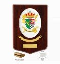 Metopa del Centro de Aranjuez de la Academia de Oficiales, escudo AOGC de la Guardia Civil