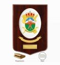 Guardia Civil Mountain Rescue and Intervention Groups (GREIM) crest plaque with scroll, plate and box