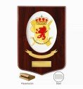 Guardia Civil Special Intervention Unit (UEI) crest plaque with scroll, plate and presentation box