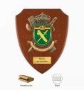 Metopa de la Guardia Civil con Escudo Metálico Personalizado, Plaquita con Texto y Presentada en Estuche Kraft