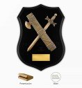 Metopa guardia civil con placa dorada personalizada
