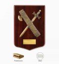 Metopa emblema guardia civil espada y fasces con placa