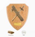 Metopa emblema tradicional guardia civil con base de madera
