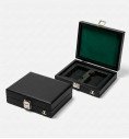 Personalized Faux Leather Case for Storing Games – Elegant Box with Padded Lid