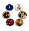 Fichas para juegos de mesa personalizadas en metal acabado níquel