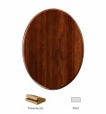 Oval Wooden Base for Crest Plaques, Mahogany