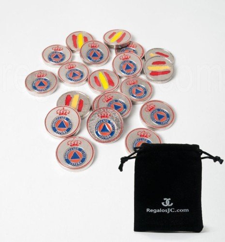 Set of 20 mus counters with the Civil Protection emblem