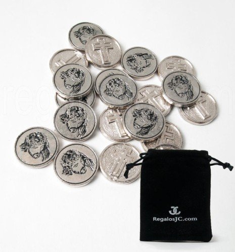 Set of 20 mus counters with religious motifs