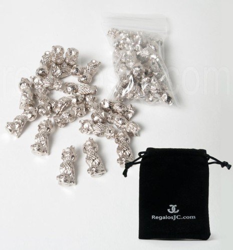 Set of 20 owl-shaped mus counters
