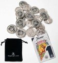 Mus set with religious motif counters and a 40-card Fournier deck
