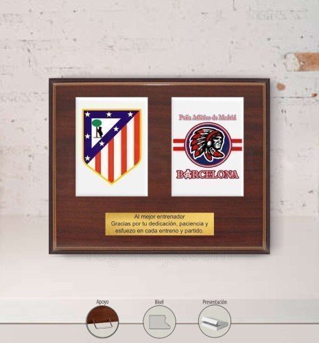 Personalised Commemorative Plaque for Coaches (Porcelain on Wood)